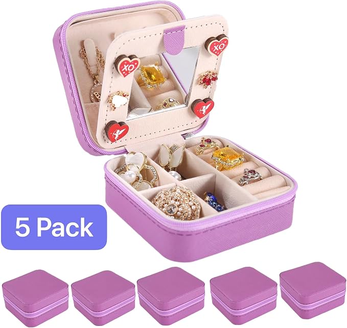 KElofoN Travel jewelry case Travel jewelry box Travel Jewelry Organizer Small - Image 2