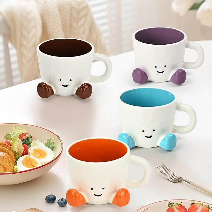 Coffee Mugs, Cute funny Mug For Women, 380ml Unique Ceramic Coffee Tea Cups - Image 8
