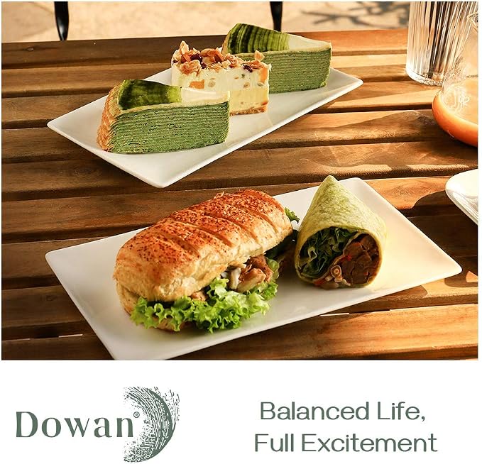 DOWAN 12" Rectangle Plates Set of 4 - Image 4