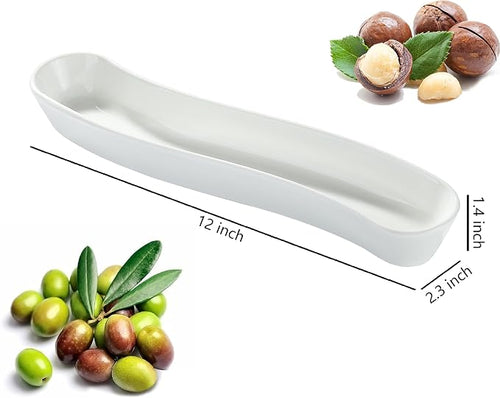 2 Pack Olive Trays, 12 inch Ceramic Olive Dish - Image 2