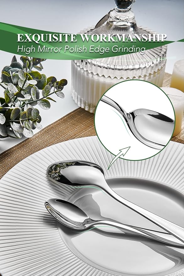 40 Piece Silverware Set for 8, Stainless Steel Flatware Set, Cutlery Sets - Image 5