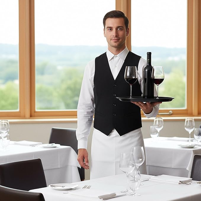 4 Pack Restaurant Serving Tray, 11 Inch Round Plastic Food Service Tray - Image 6