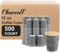 Clawsoff 500 Pack 12 oz Coffee Cups Disposable Insulated Paper Cup Gray | by BuyNow