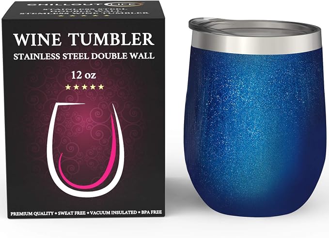 CHILLOUT LIFE 12 oz Stainless Steel Wine Tumbler - Image 2