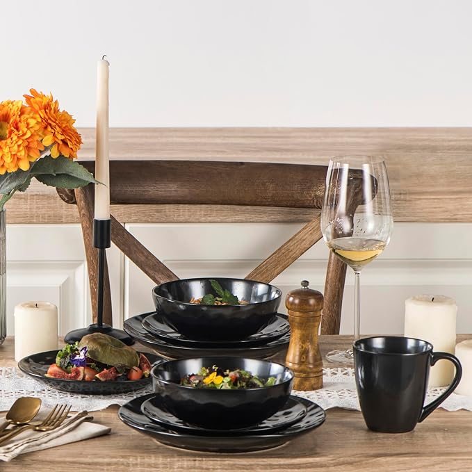 vicrays Ceramic Pasta Bowls Set, 32 Ounce Soup Bowls, Large Salad Bowls - Image 7