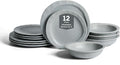 Stone Lain Oasis 12-Piece Dinnerware Set Stoneware, Dishwasher and Microwave by Unknown