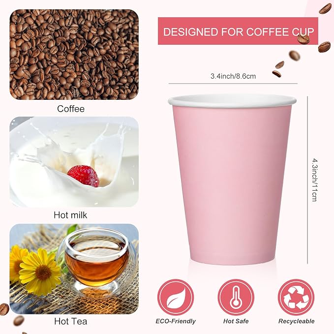 Patelai 48 Pcs 12 oz Disposable Coffee Cups - Image 2