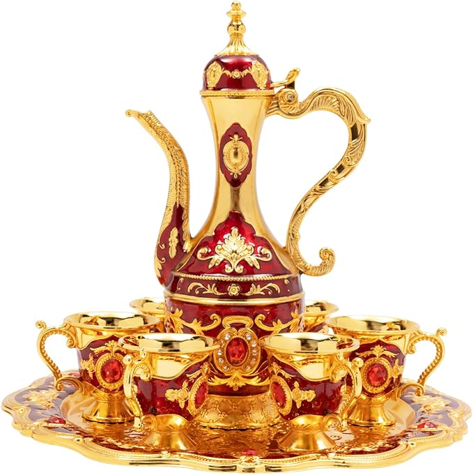 Turkish Tea Set, Vintage Coffee Pot by Unknown