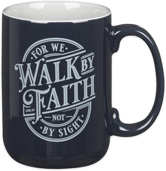 Christian Art Gifts Walk by Faith Scripture Coffee Mug, Inspirational Bible by ChristianArtGifts