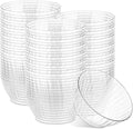 PLASTICPRO 100 Pack Small Plastic Bowls Crystal Like 6 oz Bowls Elegant Clear by PLASTICPRO