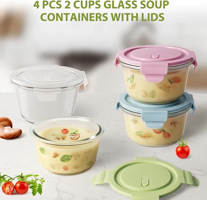 2Cup/16oz Glass Food Storage Containers - Image 7