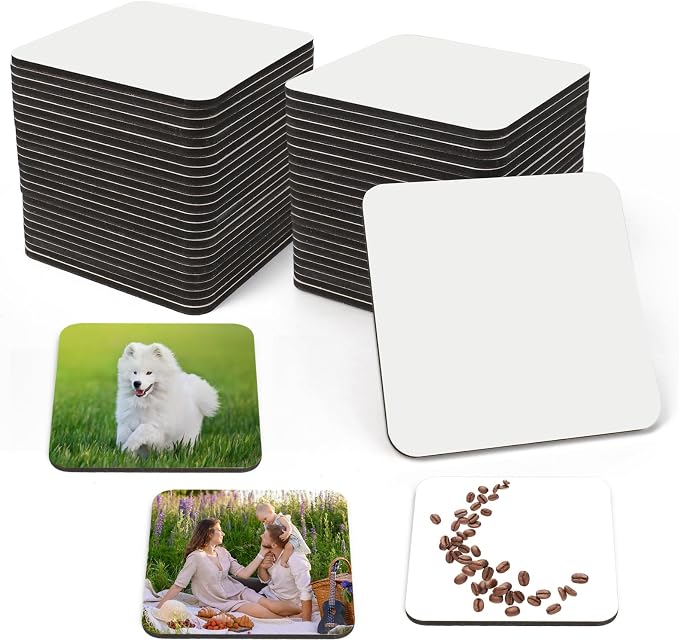 60 Pcs Sublimation Coasters Blanks, 3.93 x 3.93 Inch, MDF Cork | Sublimation - Image 8