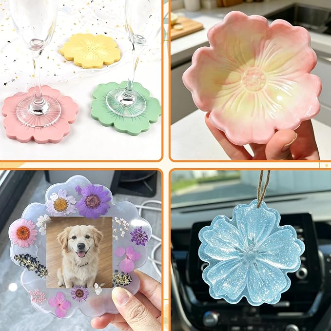 Resin Coaster Molds, Cup Mat, Home Table Decor, Wedding Housewarming Handmade - Image 6