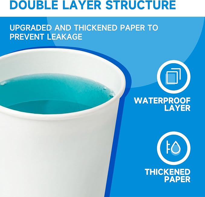 RACETOP 3 oz 300 Pack Paper Coffee Cups - Image 5
