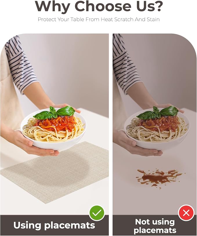 Leetaltree Beige Placemats Set of 8 - Image 9