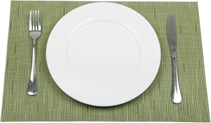 SHACOS Placemats Set of 4 Woven Vinyl Place Mats - Image 3