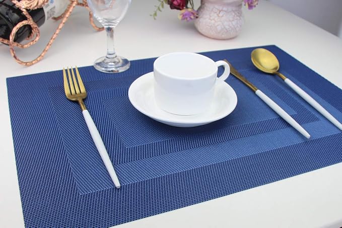 PIGCHCY Placemats, Washable Woven Vinyl Placemats - Image 9