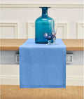 Solino Home 100% Pure Linen Table Runner Provence Blue, Fete 14 x 108 in | by SolinoHome