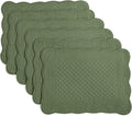 HOMBYS Quilted Placemats Set of 6 Washable-13x18 inches Rectangular Placemats by HOMBYS