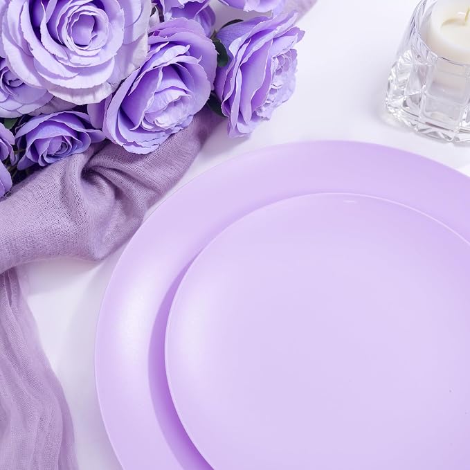 EI 150pcs Purple Plastic Plates - Image 9