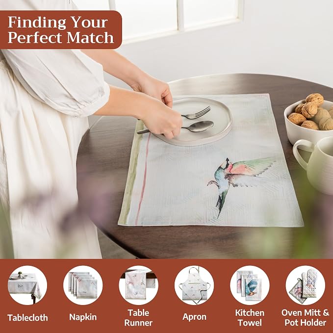 Maison d' Hermine Placemats Set of 4 Reusable 100% Cotton | Cloth Place Mats - Image 4