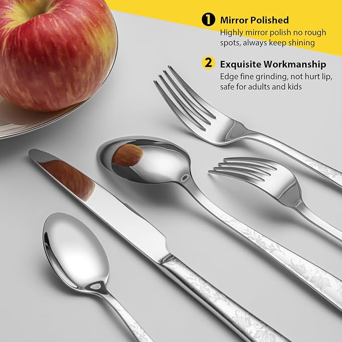 40 Piece Silverware Set, Service - Image 5