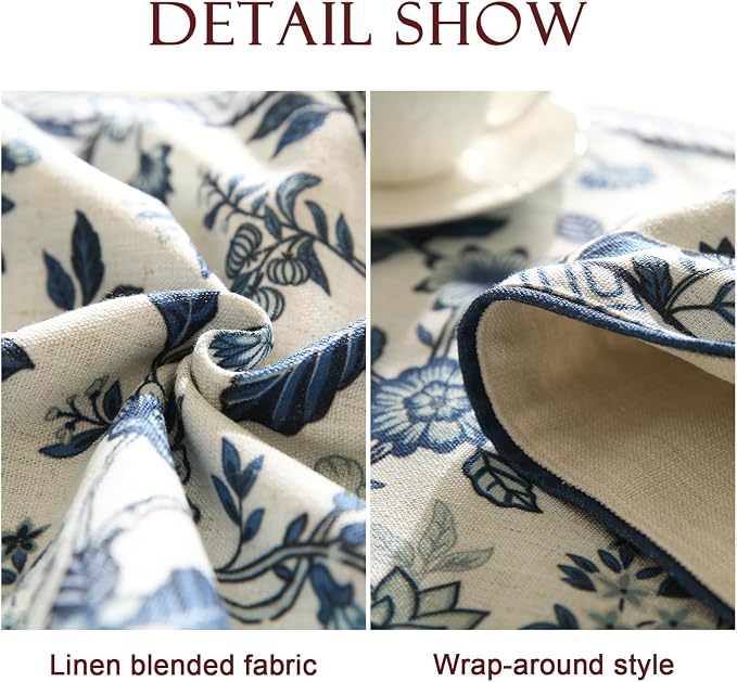 bilin gaier Designer French Linen Table Runner, Floral Pattern, Dining Table - Image 5