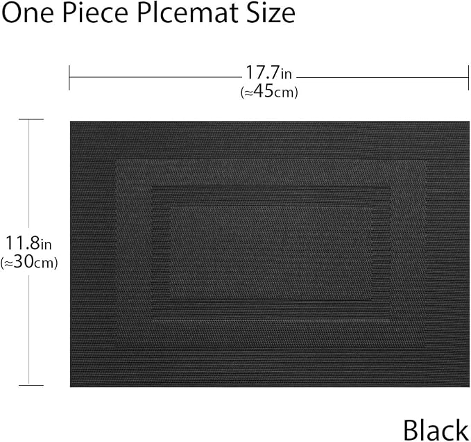 PIGCHCY Placemats, Washable Woven Vinyl Durable Placemats - Image 2