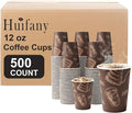 12 oz 500 Pack Disposable Coffee Cups, Thickened Paper Cups Bulk | Paper Coffe by Huifany