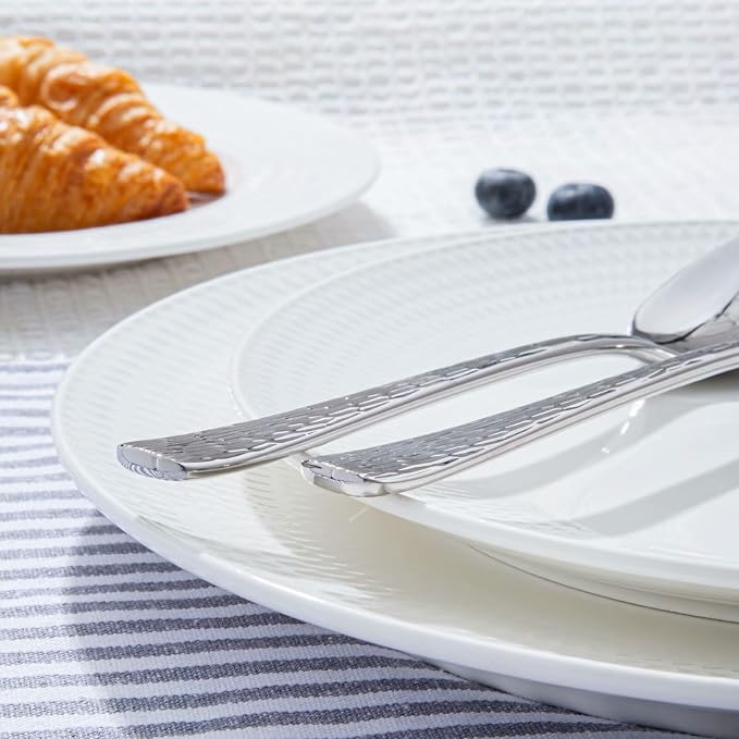 Silverware Set with Serving Utensils, 65 Piece Flatware Set, 18/10 Steel | - Image 8