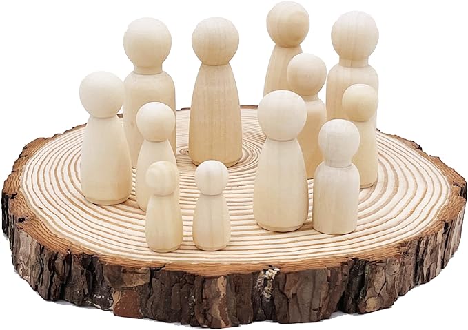 Natural Round Discs Rustic Wood Slices 5 Pcs 7-8 inch Unfinished Wood kit - Image 3