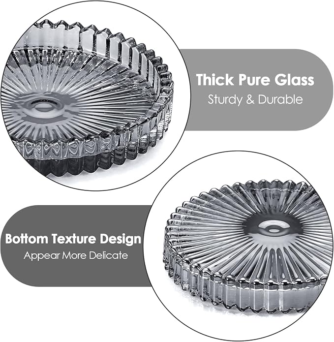 Modern Clear Coaster Set of 5- Glass Coasters - Image 4