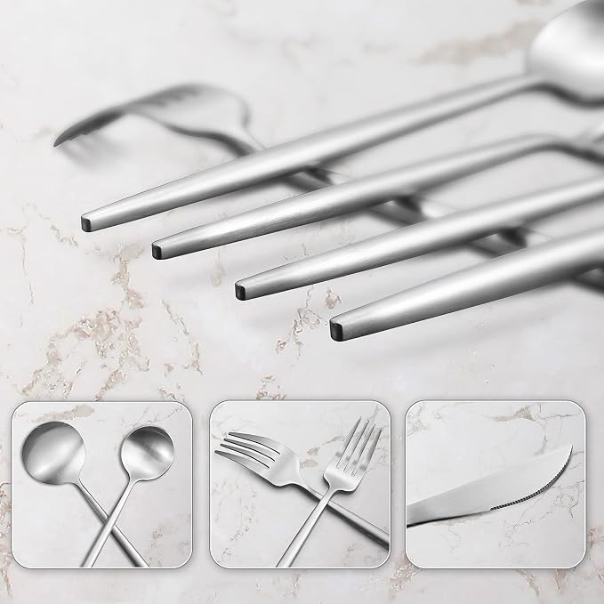 20-Piece Stainless Steel Silverware Set - Image 3