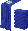 12 Pack Royal Blue Cheesecloth Table Runner 17x108 Inch Semi Sheer Boho Gauze by Unknown