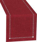 Grelucgo Small Hort Handmade Hemstitched Polyester Rectangle Table Runners by Grelucgo