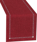 Grelucgo Short Handmade Hemstitched Polyester Rectangle Table Runners Dresser by Grelucgo