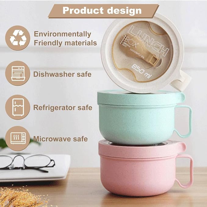 Rarapop 28.7oz Microwave Soup Bowl Containers - Image 3