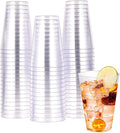 JOLLY CHEF 14 oz Clear Plastic Cups, 50 Pack Heavy-duty Party Glasses, by JOLLYCHEF