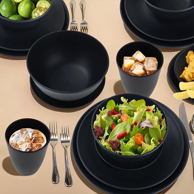 Wheat straw dinnerware sets of 40-10 inches plates, 9 inches plates, 6inches - Image 5