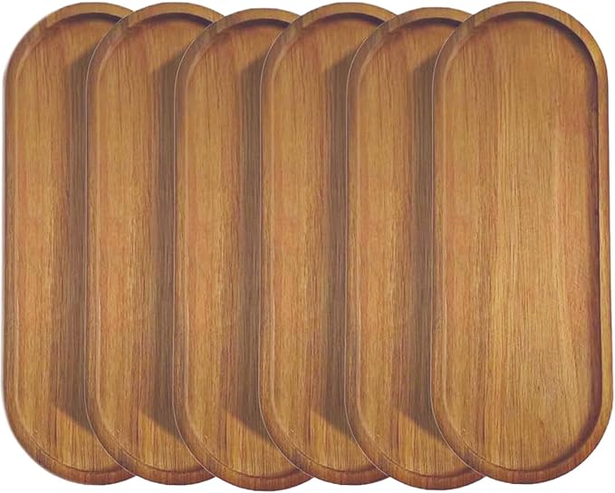 Solid Wood Serving Platters and Trays of Natural Wood by Linwnil