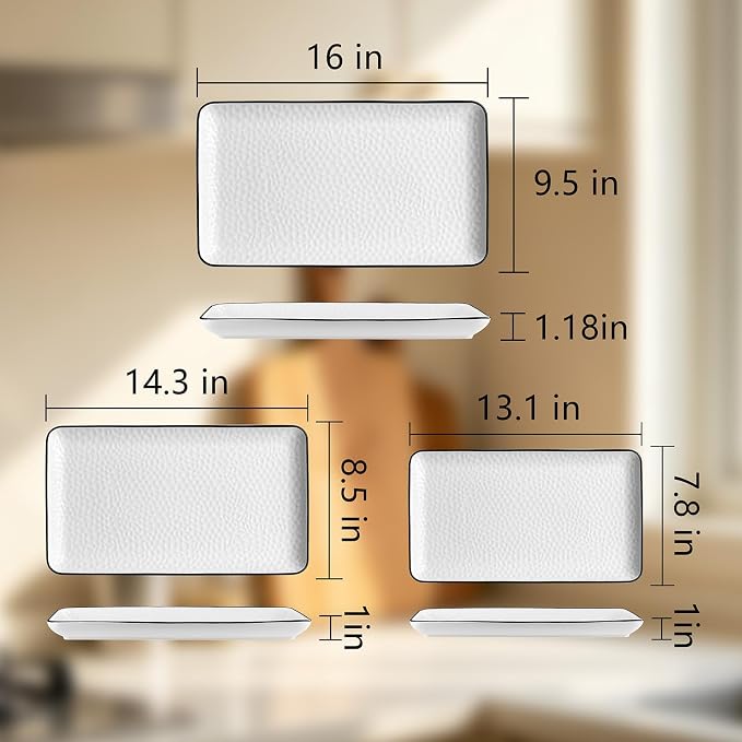 Serving Platters, 16/14.3/13.1Inches Large Serving Dishes - Image 6