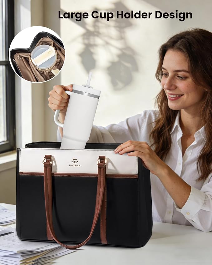 LOVEVOOK Lunch Bag for Women, Work Laptop Tote Bag - Image 6