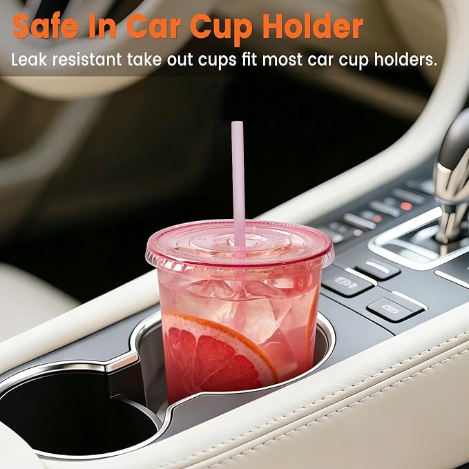 50 Sets - 16oz Pink Plastic Cups - Image 8