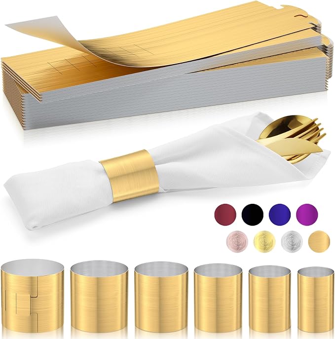 Holiday Parties Napkin Rings Set of 200, 2 Colors in 1, Reusable Adjustable by Unknown
