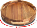 Acacia Wooden Lazy Susan for Table Top-12 Inch Wooden Lazy Susan Turntable by Unknown