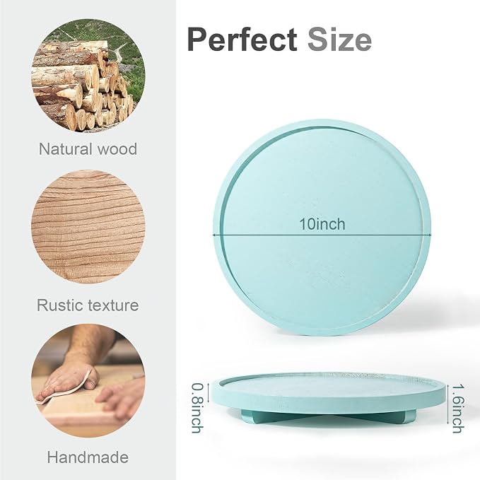 Round Decorative Tray Farmhouse Kitchen Decor Soap Dish, Lightweight, Easy Clean - Image 5