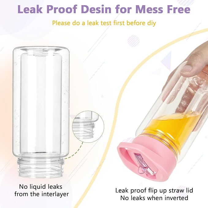 5 Pack 10 Oz Plastic Snow Globe Tumbler - Image 3