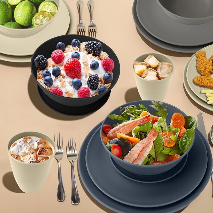 40Pack plates and bowls sets for dinner - Image 5
