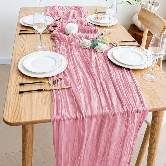 Cheesecloth Table Runner 10FT Boho Gauze Runner, 6 Pack | 120 Inch Cheese Cloth - Image 6
