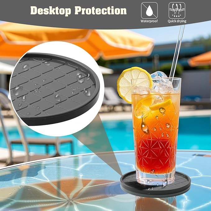 Coasters Set of 8, Hot or Cold Drink Coasters - Image 3